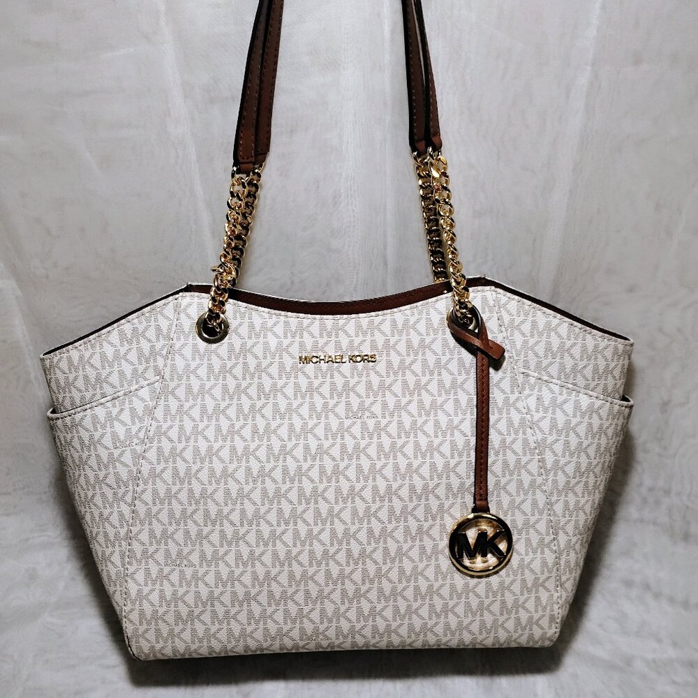 Michael Kors Jet Set Large Signature Logo Shoulder Bag